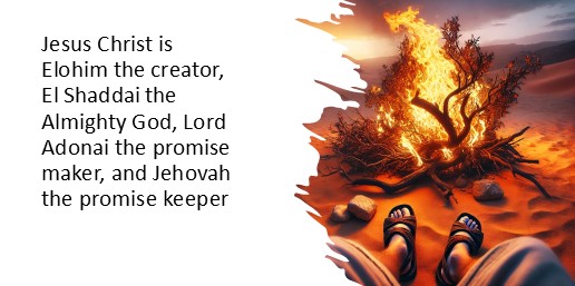 Jesus Christ is Elohim the creator, El Shaddai the Almighty God, Lord Adonai the promise maker, and Jehovah the promise keeper