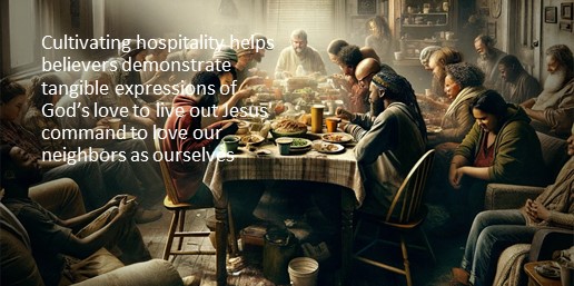 Cultivating hospitality helps believers demonstrate tangible expressions of God’s love to live out Jesus' command to love our neighbors as ourselves