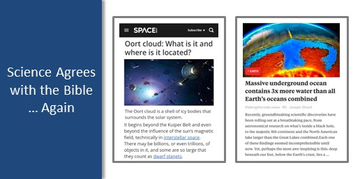 Recent scientific findings agree with the Biblical account of the Noahic flood