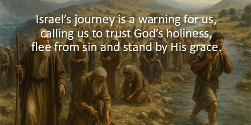 Israel’s journey is a warning for us, calling us to trust God’s holiness, flee from sin and stand by His grace.