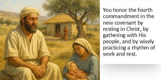 You honor the fourth commandment in the new covenant by resting in Christ, by gathering with His people, and by wisely practicing a rhythm of work and rest.