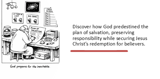 Discover how God predestined the plan of salvation, preserving responsibility while securing Jesus Christ's redemption for believers.