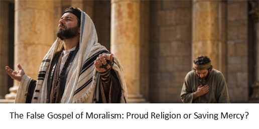 Jesus’ parable of the Pharisee and the publican is one of the clearest denunciations of moralism in all of Scripture. The shocking point is that the religious moralist went home unjustified, while the repentant sinner went home justified. The issue was not that God approves of sin. The issue was that God rejects self-righteousness and gives mercy to sinners who humble themselves before Him.