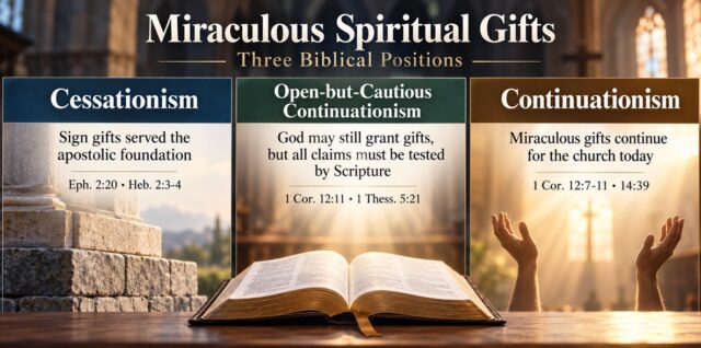 Miraculous Spiritual Gifts: Cessationism, Continuationism, and Open-but-Cautious Continuationism