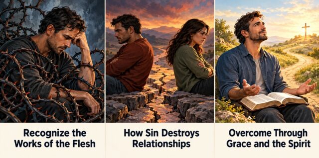 Could the sins you excuse be shaping the life you live? This overview introduces the works of the flesh, Christian freedom, relational harm, repentance, eternal security, and walking by the Spirit, grounding genuine sanctification in Christ’s saving grace and truth.